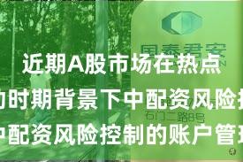 近期A股市场在热点快速轮动时期背景下中配资风险控制的账户管理